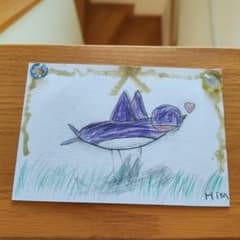 手描きイラスト 鳥のアート作品のサムネイル