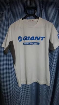 ユニクロ　×　GIANT  コラボ　 Tシャツ Ｌ　白　ブルー　ライトブルー　青のサムネイル