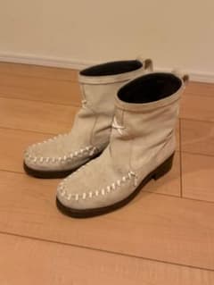 stefan cooke 21ss ホワイトモカシンスウェードブーツ - メルカリ