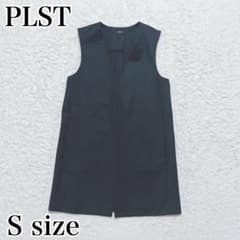 美品✨PLST 2024年モデル ハイストレッチトリコットノーカラーミドルジレ