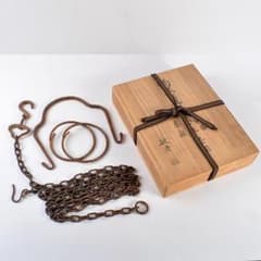 茶道具 田中敏孝作 釣釜道具 釣手 釜釻 釜鎖 一揃 共箱 V R5786 - メルカリ