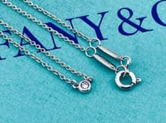 c938 美品 ティファニー バイザヤード ネックレス シルバー 925 ダイヤ 