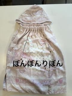 '보란 리본 후드 첨부 랩 타월 권 타월 60cm'