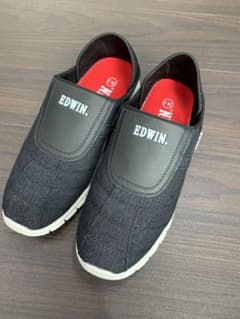 EDWIN スリッポンシューズ 黒　メンズのサムネイル