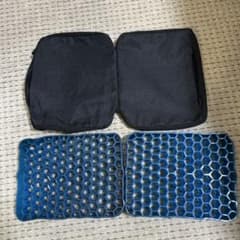 ハニカム構造 ジェルクッション 2枚セット 滑り止めカバー付き - 4