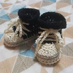 ベビーシューズ ハンドメイド 黒のサムネイル