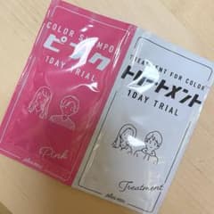 プリュスオー　カラーシャンプー トリートメント　ピンク 1DAY TRIAL 春のサムネイル