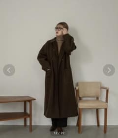 Amiur bal collar round sleeve ロングコート - メルカリ