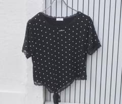 Lovilyn Tシャツ ドットレースリボンTシャツのサムネイル