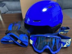 ☆スキー＆スノーボード☆子供用ヘルメット＆ゴーグル＆手袋☆salomon☆のサムネイル