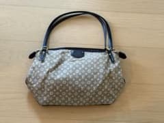 Louis Vuitton モノグラム ショルダーバッグ　布地　紺のサムネイル