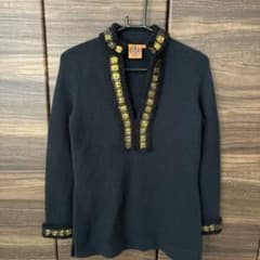 TORY BURCH ビジュー付きニット 長袖 ブラック XSのサムネイル