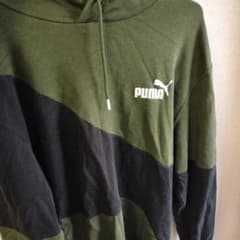 PUMA プーマ パーカー カーキ×ブラック Lサイズのサムネイル