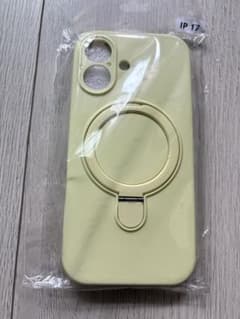 中古iPhone17用ケース スタンド付き ライトイエローのサムネイル