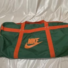 NIKE ナイキ ボストンバッグ グリーン オレンジ レトロ - メルカリ