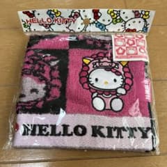 シーサーKT ジャガードタオル　BK キティ　ブラック　沖縄限定　未開封新品のサムネイル