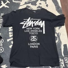 STUSSY ステューシー ワールドツアー Tシャツ ブラック M - 4