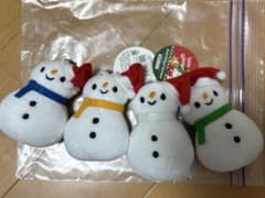 Santa Colorful Snowman ぬいぐるみ マスコット 4種セットのサムネイル