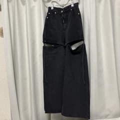 セパレートデニムパンツ ブラックのサムネイル