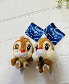 칩과 데일 봉제인형 마스코트 2점 세트