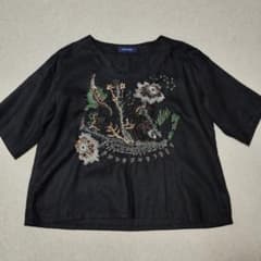 期間限定価格❗️佐藤繊維 FUGAFUGA フレンチリネン刺繍ブラウス 