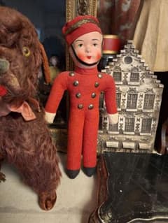 Final price: Antique cross doll soldier, British
