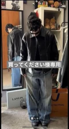 『完売品』10990円ZARA ザラ フリンジ BAGGY FIT デニムパンツのサムネイル