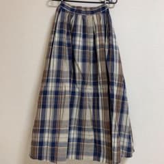 terawear emu チェック　フレアスカート　中青のサムネイル