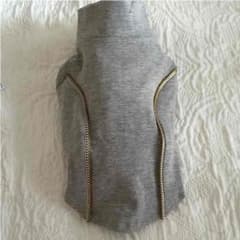 T.O.C様専用 新品 犬服 カジュアル 長袖ファスナーTシャツ XSのサムネイル
