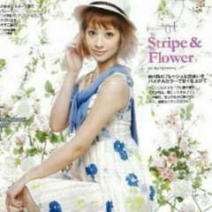 未使用タグ付き  ストライプ花柄ワンピースのサムネイル