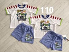 신품 110cm 토이 스토리 반소매 T 셔츠 & 하의 쌍둥이 형제 자매 갖추어져