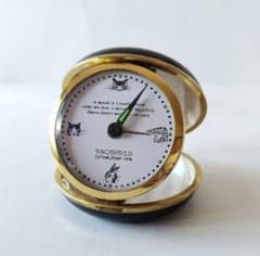 動作確認済】わちふぃーるど ダヤン トラベルウォッチ 手巻目覚まし
