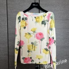 Blumarine ブルマリン 長袖 ニット レーヨン ローズ 花柄42 L - メルカリ
