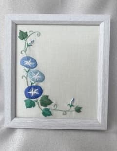 朝顔の手刺繍フレームのサムネイル