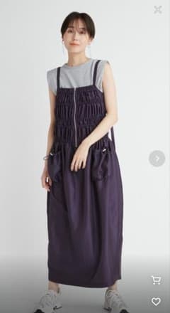 10/18まで emmi シャーリングキャミワンピース＆ノースリーブカットソー