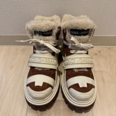 Dolce & Gabbana ムートンブーツ ブラウン/ホワイトのサムネイル