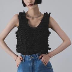 未使用 ADAM ET ROPE アダムエロペ 25AW テープヤーンベスト - メルカリ