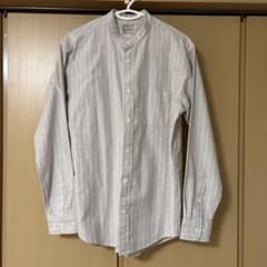 MUJI 無印良品 スタンドカラーシャツ ストライプ Sのサムネイル