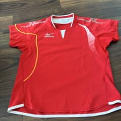 MIZUNO 卓球用ゲームシャツ レッドのサムネイル
