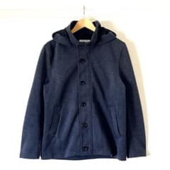 【美品】アデイインザライフユナイテッドアローズ フード付ブルゾン 紺 メンズM