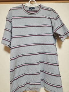 COMME des GARÇONS 半袖Tシャツ L グレー/ストライプのサムネイル