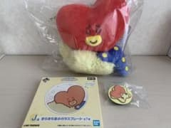 bts bt21 이치 반 쿠지 봉제 인형 스마트 폰 그립 플레이트 TATA