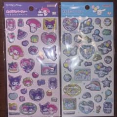 【サンリオ ポップデコパーティー ラメきらクリスタルシール】2枚セットのサムネイル