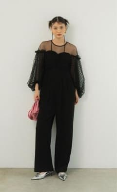 ANDRESD  / flocky dot pants dress / Lのサムネイル
