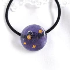 宇宙ねこヘアゴム 星空 夜空 レジン 大人かわいい - メルカリ