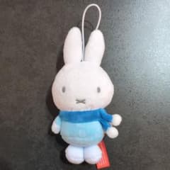 ミッフィー ぬいぐるみマスコット ポンポンマフラー ブルー