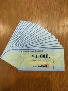 ビックカメラ株主優待券18千円分のサムネイル