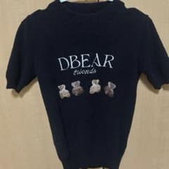 Darich ダーリッチ 黒 半袖ニット ブラック Dベア 刺繍 くま - メルカリ