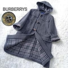バーバリー Burberrys ダッフルコート グレー ウール ノバチェック BURBERRYS バーバリーズ ノバチェック ロング ダッフルコート グレー