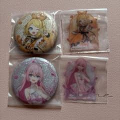 鏡音リン 巡音ルカ 缶バッジ アクリルスタンド セット - メルカリ